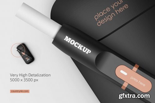 CreativeMarket - Matte Smoking Device Mockup Set 6760847