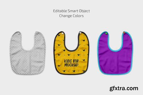 CreativeMarket - Baby Bib Mockup Set 6700837