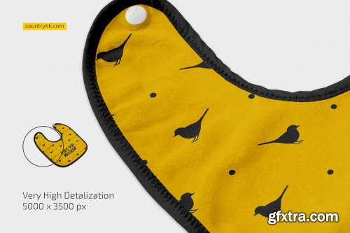 CreativeMarket - Baby Bib Mockup Set 6700837