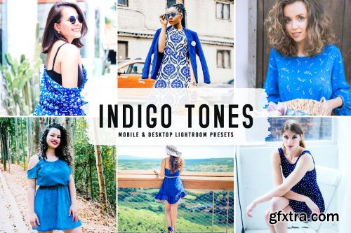 CreativeMarket - Indigo Tones Pro Lightroom Presets 6640961