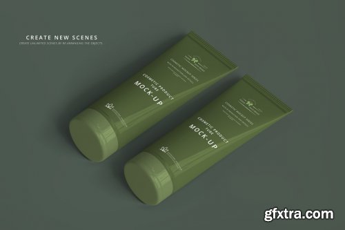 CreativeMarket - Cosmetic Tube Mockup 3054807