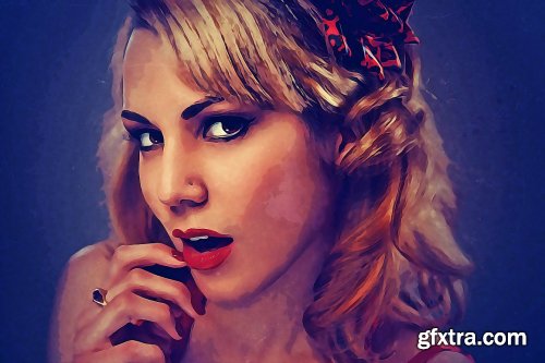 CreativeMarket - Oil Paint Portrait Effect 6489163