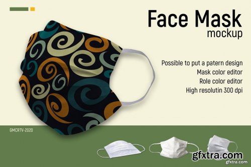 CreativeMarket - Face Mask Mockup Vr2 5003958