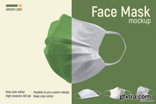 CreativeMarket - Face Mask Mockup Vr2 5003958