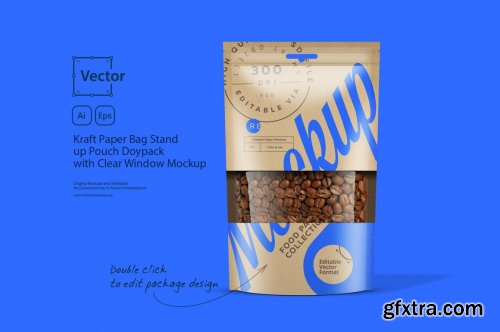 CreativeMarket - Kraft Paper Bag with Clear Window 5037661