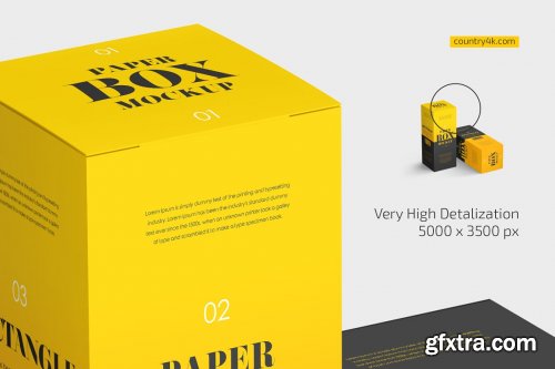 CreativeMarket - Long Rectangle Box Packaging Mockup 6785972