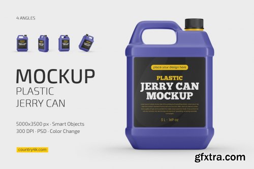 CreativeMarket - Plastic Jerry Can Mockup Set 6788668