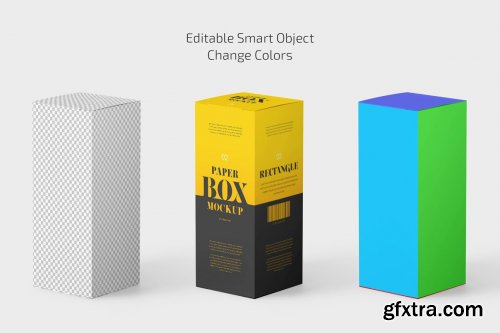 CreativeMarket - Long Rectangle Box Packaging Mockup 6785972