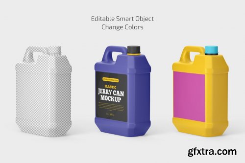 CreativeMarket - Plastic Jerry Can Mockup Set 6788668