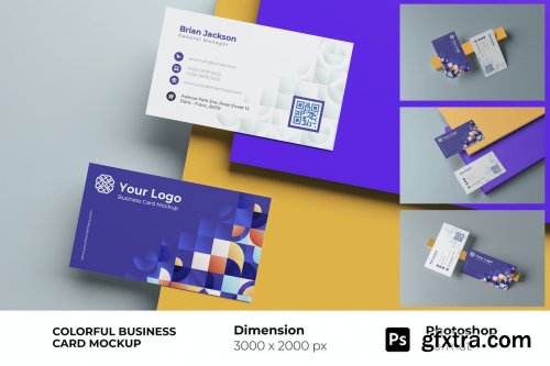 Colorful Business Card Mockup