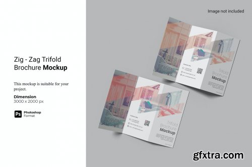 Zig-Zag Trifold Brochure Mockup