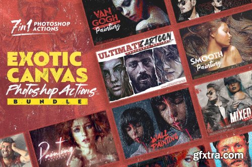 CreativeMarket - Exotic Canvas PS Actions Bundel 6617982