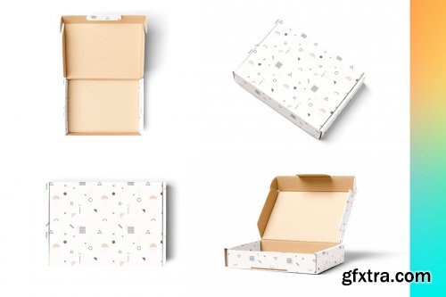 CreativeMarket - Mailing Box 4x Mock-ups 6643185