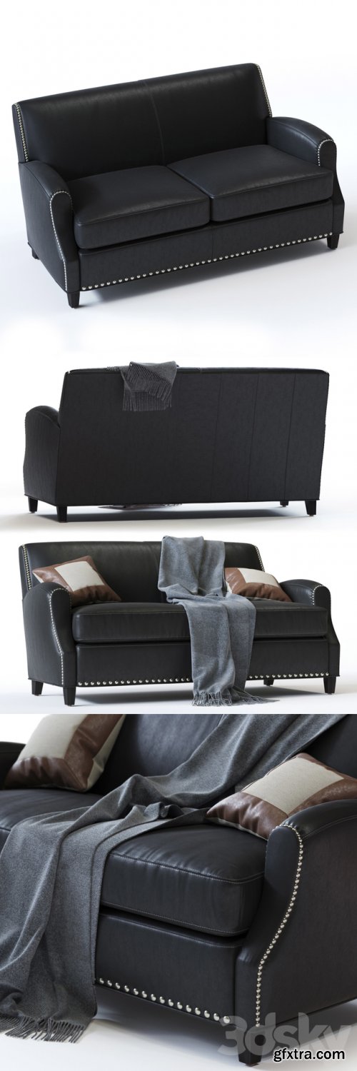 C&B Metropole Leather Loveseat