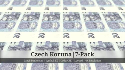 Videohive - Czech Koruna | Czech Republic Currency - 7 Pack | 4K Resolution | Looped - 35369238 - 35369238