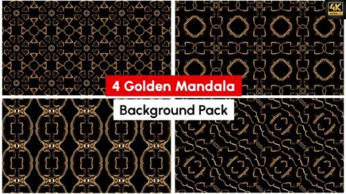 Videohive - Holy Golden Mandala Background Pack - 35366872 - 35366872