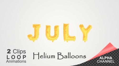 Videohive - July Month Celebration Helium Balloons - 35270894 - 35270894