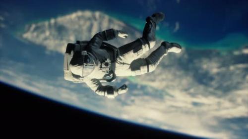 Videohive - Dead Astronaut Leaving Earth Orbit Elements of This Image Furnished By NASA - 35270940 - 35270940