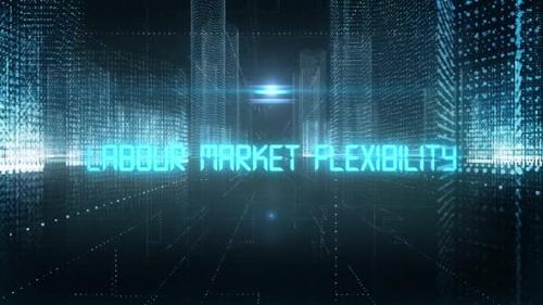 Videohive - Skyscrapers Digital City Economics Word Labour Market Flexibility - 35281356 - 35281356