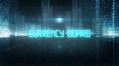 Videohive - Skyscrapers Digital City Economics Word Currency Board - 35281364 - 35281364