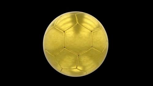 Videohive - Gold Soccer Ball Alpha Loop - 35286909 - 35286909