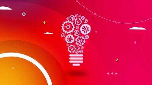 Videohive - Mechanical Infographic Bulb Red - 35293215 - 35293215