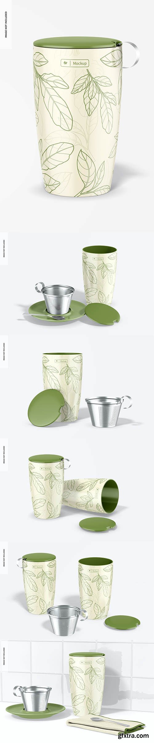 Tea infuser mug mockup