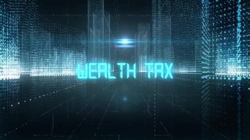 Videohive - Skyscrapers Digital City Economics Word Wealth Tax - 35311065 - 35311065