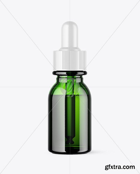 Green Glass Dropper Bottle Mockup 65463