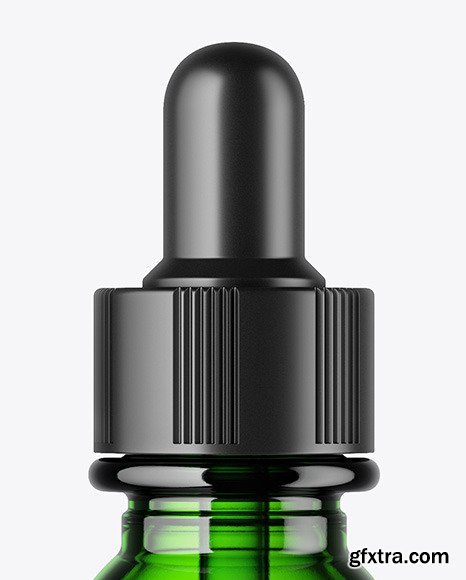 Green Glass Dropper Bottle Mockup 65463