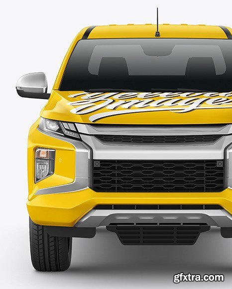 Pickup Truck Mockup - Front View 65775