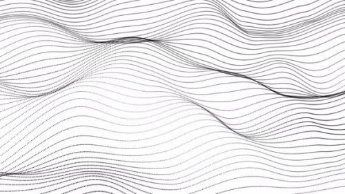 Videohive - Black Color Particle Line Wave In White Background - 35370417 - 35370417