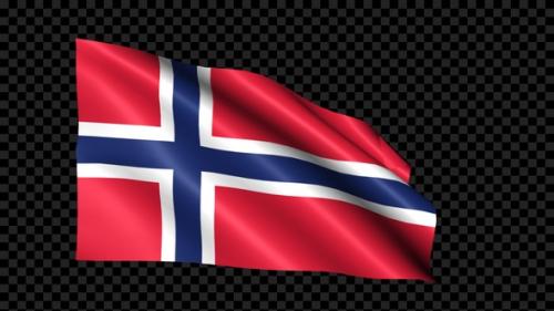 Videohive - Norway Flag Blowing In The Wind - 35371767 - 35371767