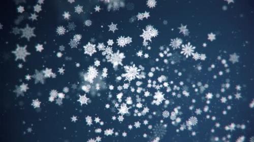 Videohive - Falling Christmas Snowflakes Motion Background - 35277034 - 35277034