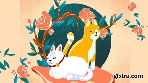 Illustrate a Bedtime Story - Dreamy Cats in Procreate