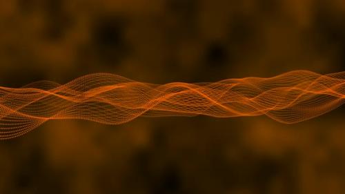 Videohive - Brown Color Digital particle line Wave - 35291804 - 35291804