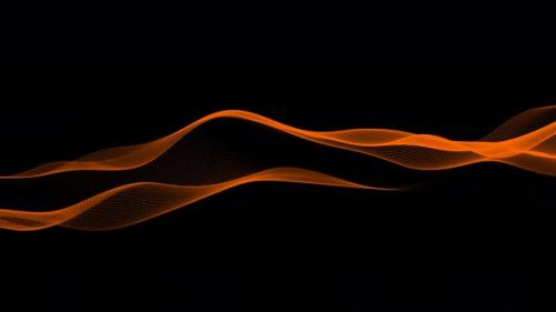 Videohive - Brown Color Digital Particle Line Wave Animation - 35291814 - 35291814