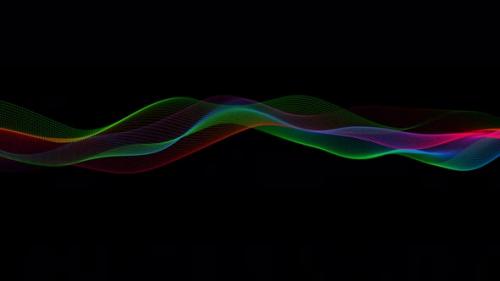 Videohive - New color Technology Digital Particle Wave Motion On Black Background - 35291824 - 35291824