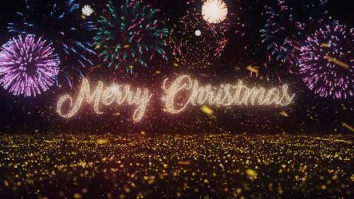 Videohive - Merry Christmas With Fireworks 2 - 35291868 - 35291868