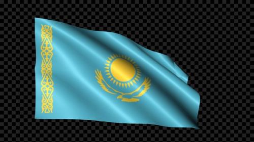 Videohive - Kazakhstan Flag Blowing In The Wind - 35297900 - 35297900