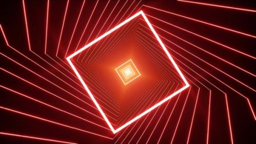 Videohive - Red Diagonal Light Tunnel Loop - 35301220 - 35301220