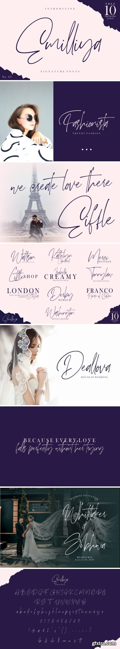 Emilliya - Luxury Signature Font 415795