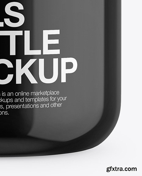 Glossy Plastic Pills Bottle Mockup 56218