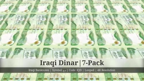 Videohive - Iraqi Dinar | Iraq Currency - 7 Pack | 4K Resolution | Looped - 35303623 - 35303623