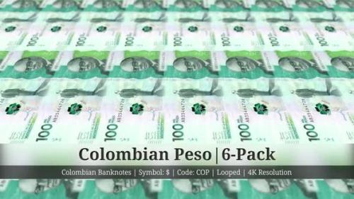 Videohive - Colombian Peso | Colombia Currency - 6 Pack | 4K Resolution | Looped - 35303626 - 35303626