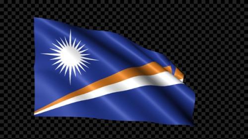 Videohive - Marshall Islands Flag Blowing In The Wind - 35306654 - 35306654