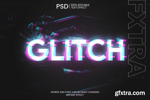 Glitch Text Effect PSD