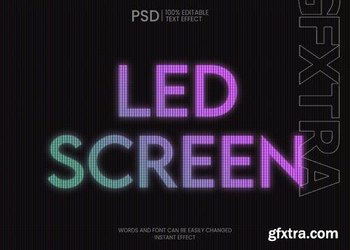 LED Screen Text Effect PSD