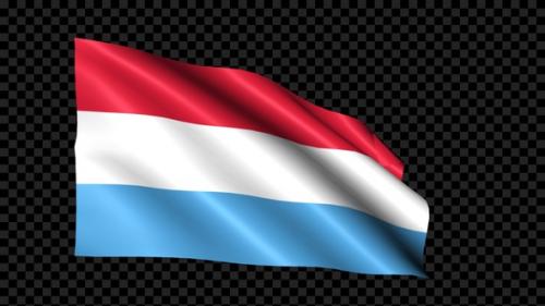 Videohive - Luxembourg Flag Blowing In The Wind - 35306657 - 35306657