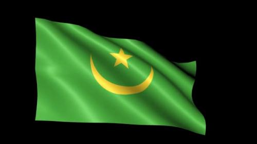 Videohive - Mauritania Flag Blowing In The Wind - 35306668 - 35306668